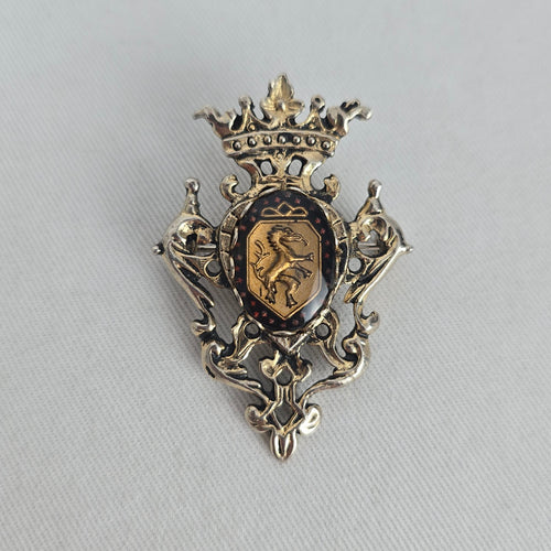 Vintage Dafri Toronto Heraldic Crest Shield Brooch Pin