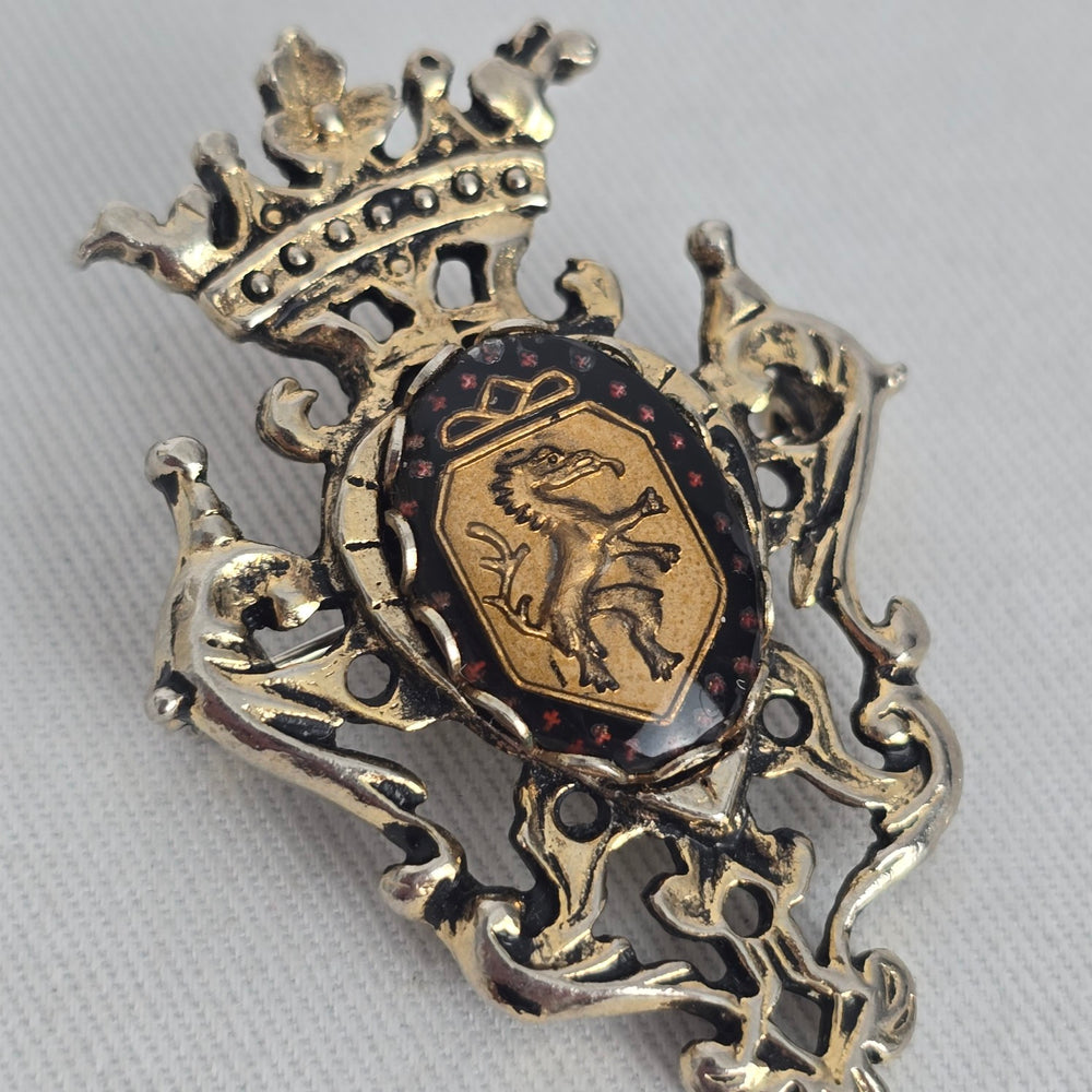 Vintage Dafri Toronto Heraldic Crest Shield Brooch Pin