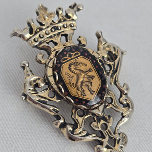 Vintage Dafri Toronto Heraldic Crest Shield Brooch Pin