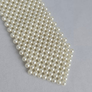 Vintage Faux Pearl Necktie Necklace