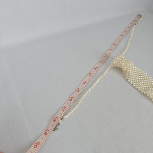 Vintage Faux Pearl Necktie Necklace