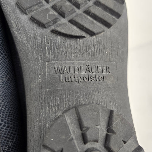 Waldläufer Black Textured Leather Comfort Shoes - Size 8