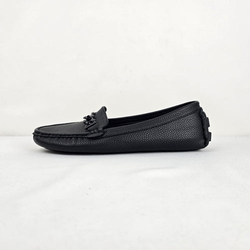 Anne Klein iFlex Black Chain Loafers - Size 10