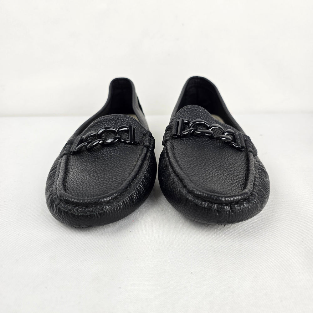 Anne Klein iFlex Black Chain Loafers - Size 10