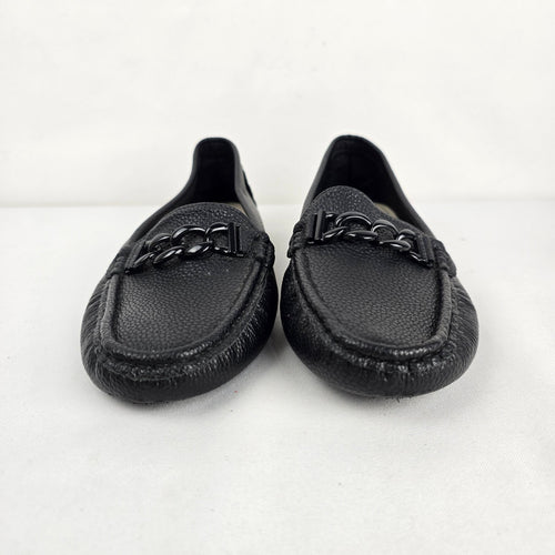 Anne Klein iFlex Black Chain Loafers - Size 10