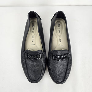 Anne Klein iFlex Black Chain Loafers - Size 10