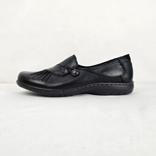 Rockport Cobb Hill Black Leather Slip-On Shoes - Size 9.5