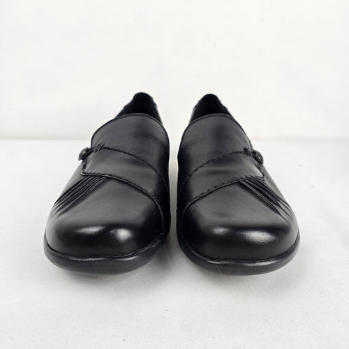 Rockport Cobb Hill Black Leather Slip-On Shoes - Size 9.5