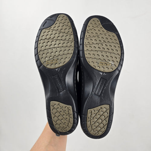 Rockport Cobb Hill Black Leather Slip-On Shoes - Size 9.5