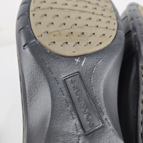 Rockport Cobb Hill Black Leather Slip-On Shoes - Size 9.5