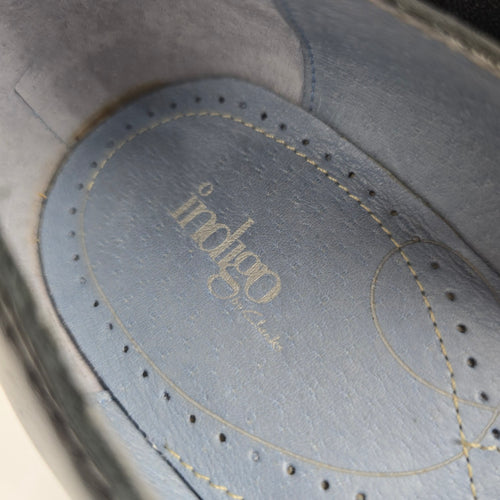 Indigo by Clarks Black Leather Heeled Loafer Pumps - Size 8