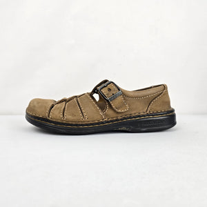 Birkenstock Brown Leather Fisherman Sandals - Size 6