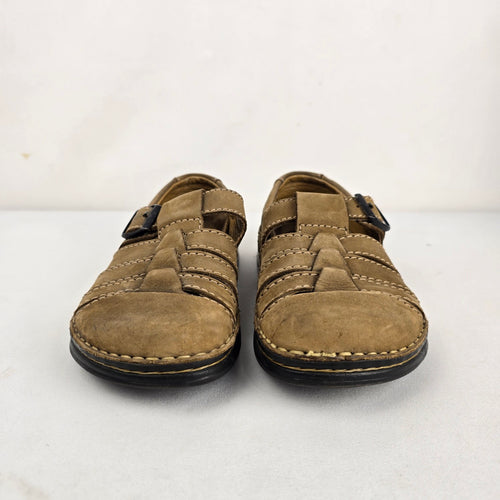 Birkenstock Brown Leather Fisherman Sandals - Size 6