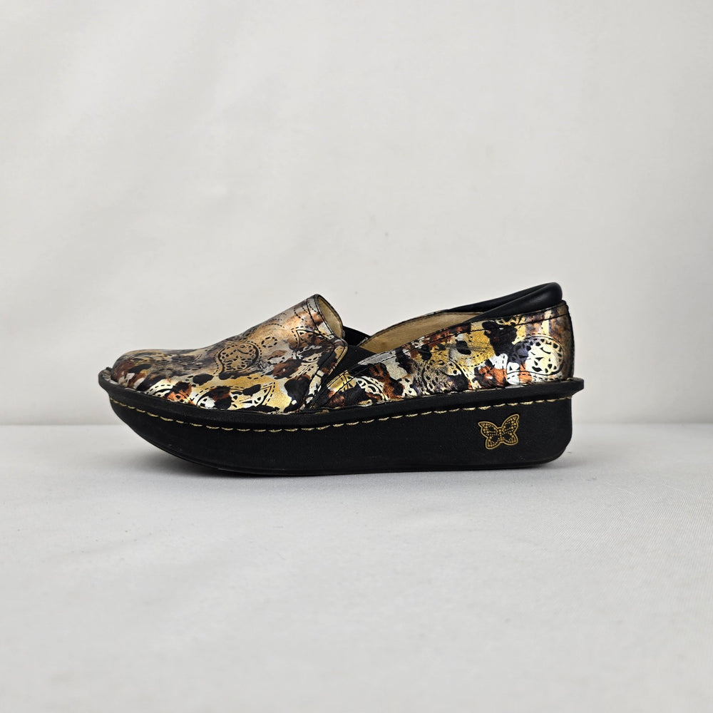Alegria by PG Lite Multicolor Metallic Leather Slip-On Shoes - Size 7.5