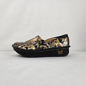 Alegria by PG Lite Multicolor Metallic Leather Slip-On Shoes - Size 7.5