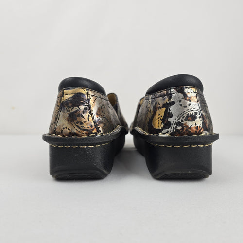 Alegria by PG Lite Multicolor Metallic Leather Slip-On Shoes - Size 7.5