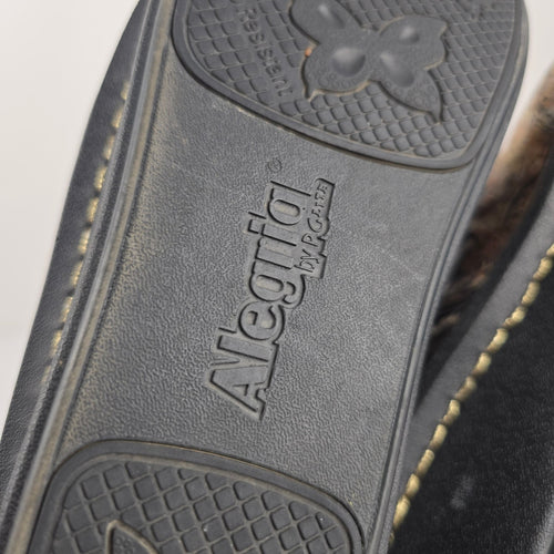 Alegria by PG Lite Multicolor Metallic Leather Slip-On Shoes - Size 7.5