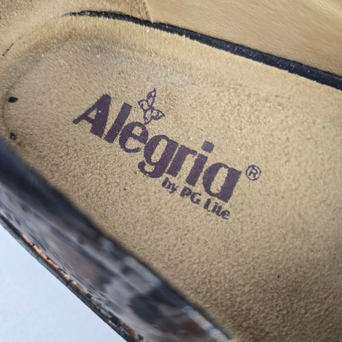 Alegria by PG Lite Multicolor Metallic Leather Slip-On Shoes - Size 7.5