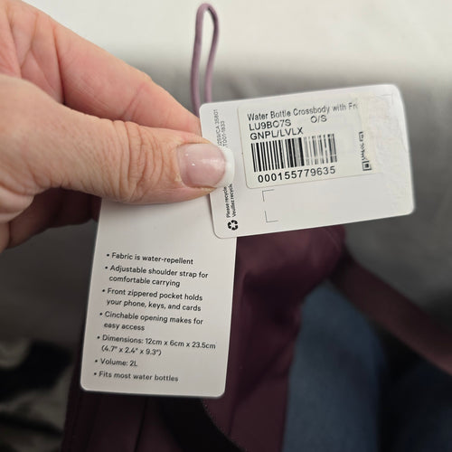 Lululemon Water Bottle Crossbody with Front Pocket 2L Goodnight Plum – NWT