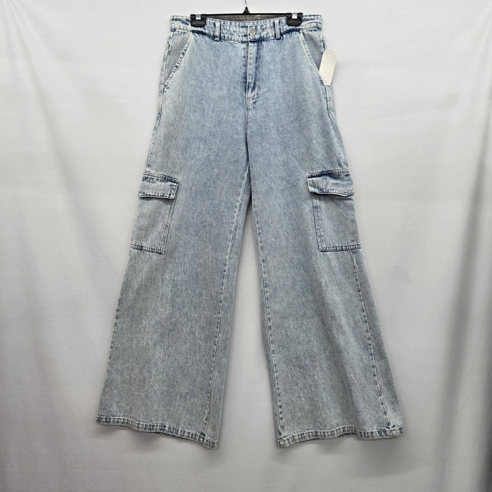 Fate Drew Light Wash Wide Leg Cargo Jeans Size Large – NWT