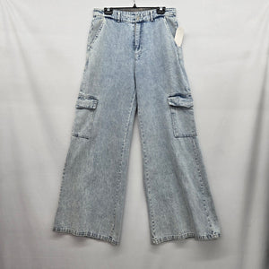 Fate Drew Light Wash Wide Leg Cargo Jeans Size Large – NWT