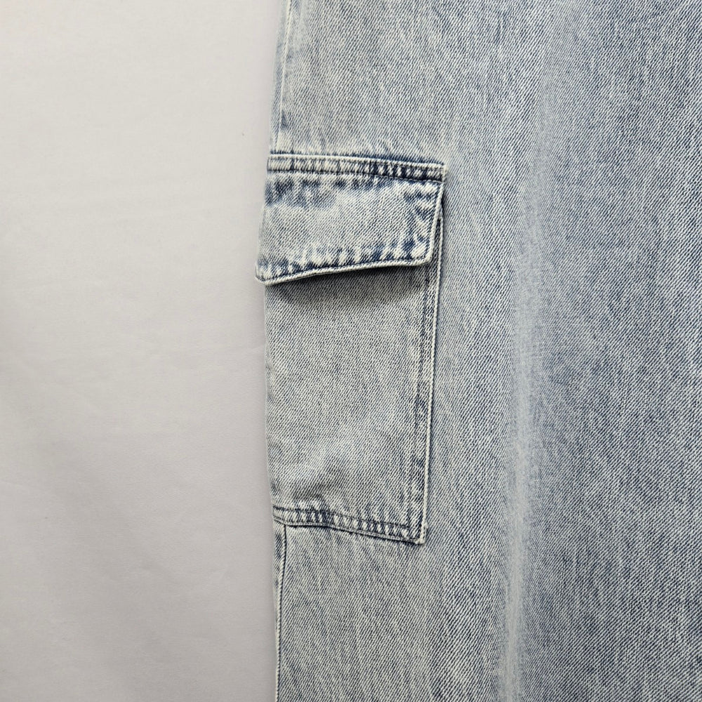 Fate Drew Light Wash Wide Leg Cargo Jeans Size Large – NWT