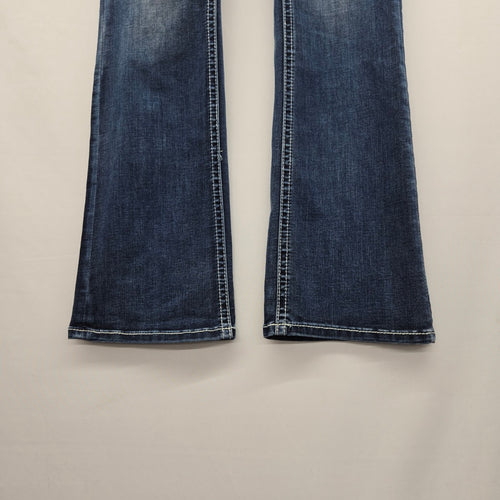 Grace in LA Easy Fit Bootcut Jeans Longhorn Embroidery - Size 30