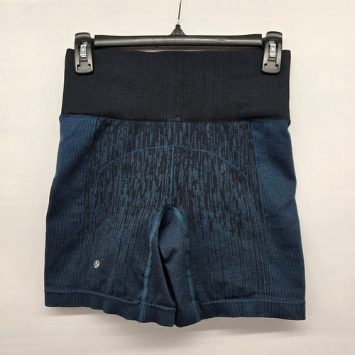 Lululemon Seamless High Rise Shorts Navy Rain Print - Size S