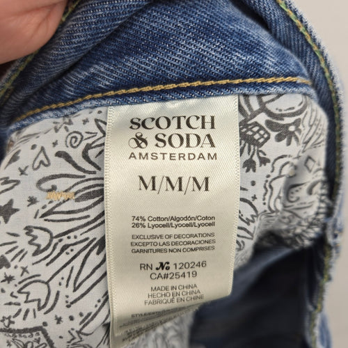 Scotch & Soda Wide Leg Drawstring Jeans Light Wash - Size M