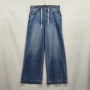Scotch & Soda Wide Leg Drawstring Jeans Light Wash - Size M