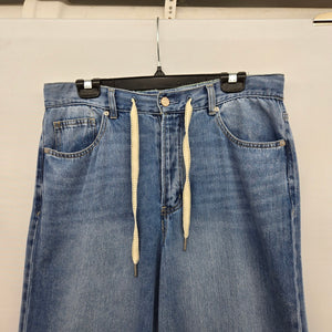 Scotch & Soda Wide Leg Drawstring Jeans Light Wash - Size M