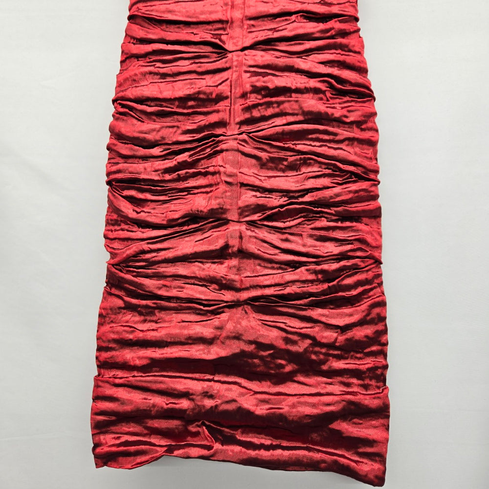 Nicole Miller Ruched Metallic Cocktail Dress Rust - Size 4P