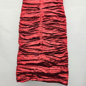 Nicole Miller Ruched Metallic Cocktail Dress Rust - Size 4P
