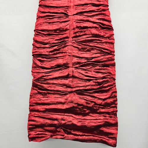 Nicole Miller Ruched Metallic Cocktail Dress Rust - Size 4P