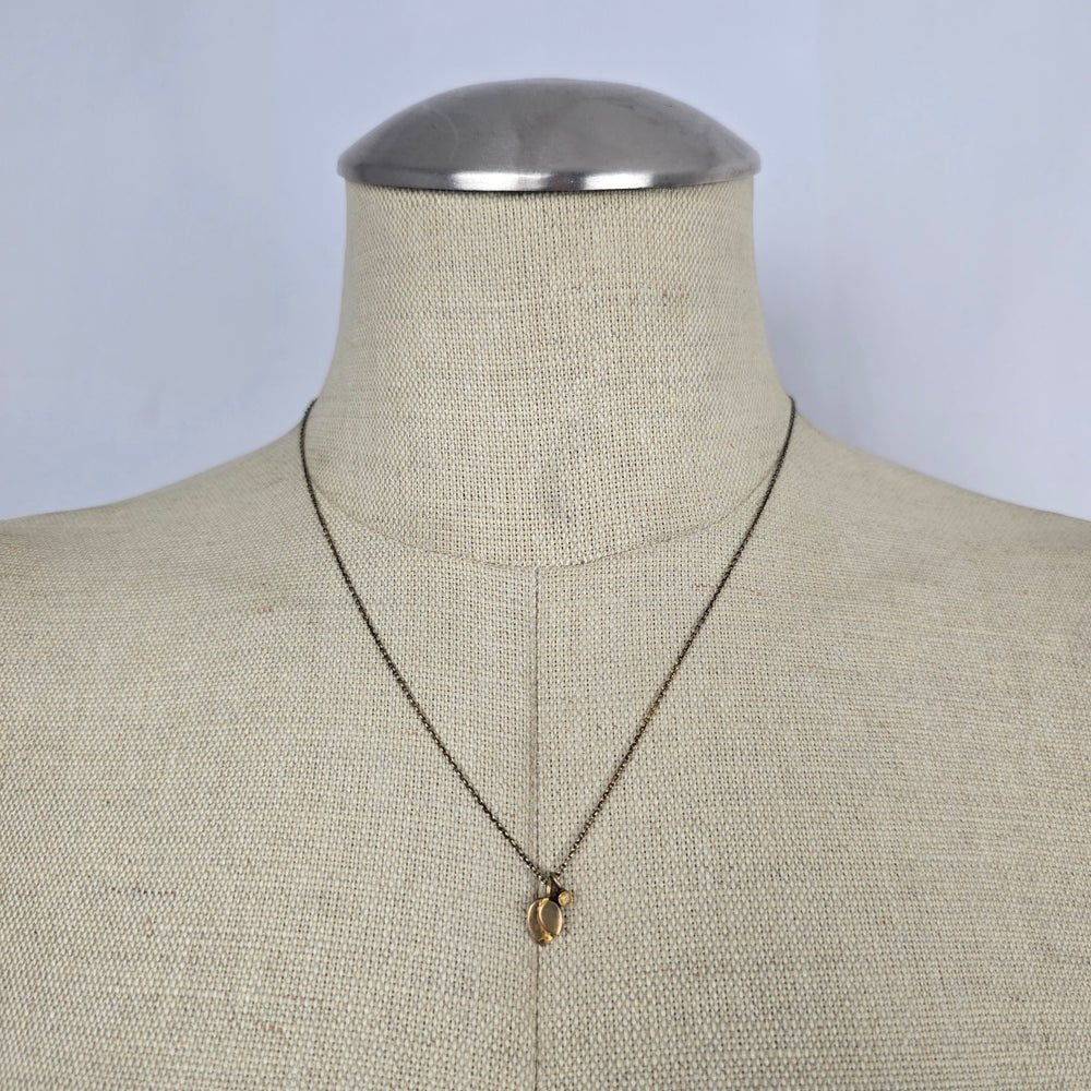 Satya 925 Sterling Gold Tone Leaf Pendant Necklace