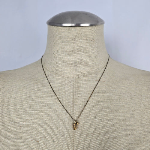 Satya 925 Sterling Gold Tone Leaf Pendant Necklace