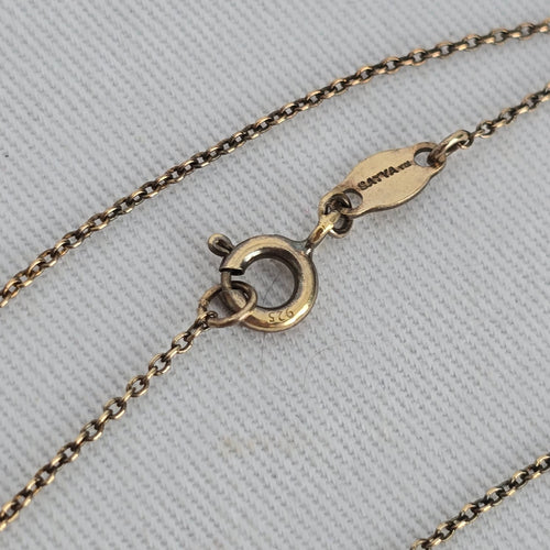 Satya 925 Sterling Gold Tone Leaf Pendant Necklace