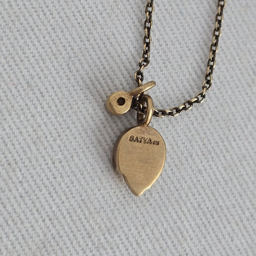 Satya 925 Sterling Gold Tone Leaf Pendant Necklace