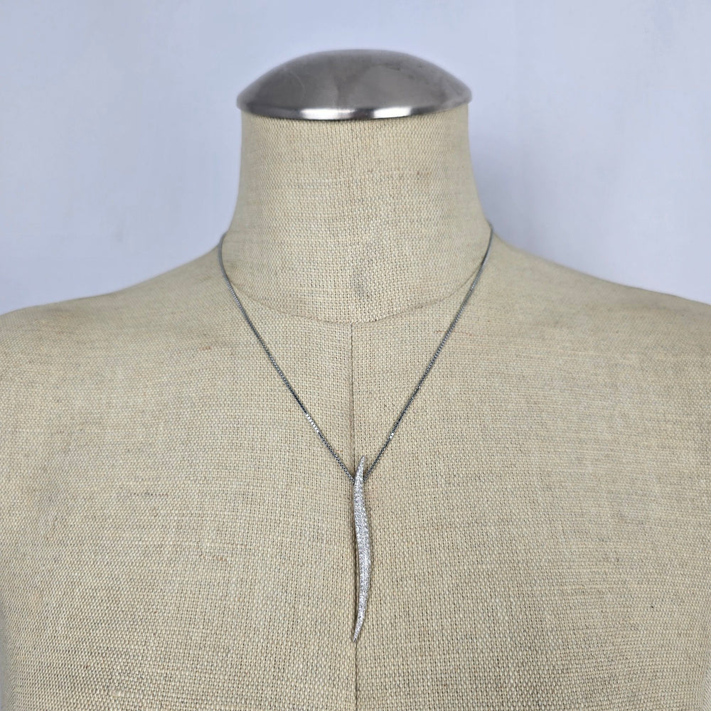 Swarovski Crystal Spike Pendant Necklace Silver – Box & Certificate