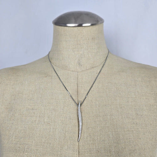 Swarovski Crystal Spike Pendant Necklace Silver – Box & Certificate