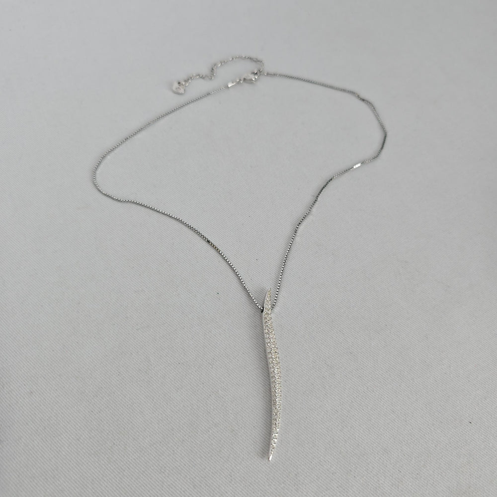 Swarovski Crystal Spike Pendant Necklace Silver – Box & Certificate
