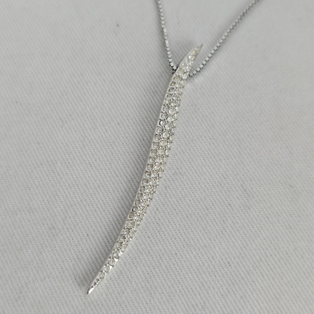 Swarovski Crystal Spike Pendant Necklace Silver – Box & Certificate