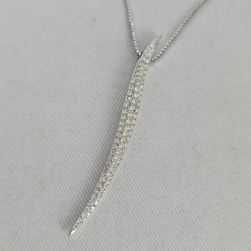 Swarovski Crystal Spike Pendant Necklace Silver – Box & Certificate