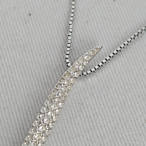 Swarovski Crystal Spike Pendant Necklace Silver – Box & Certificate