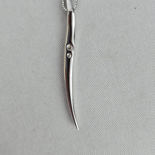 Swarovski Crystal Spike Pendant Necklace Silver – Box & Certificate