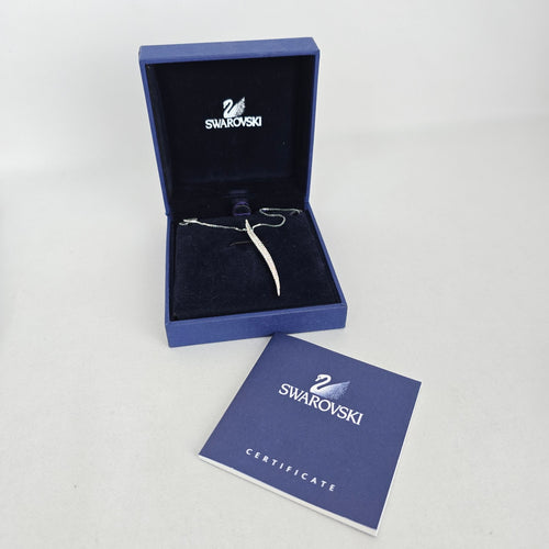 Swarovski Crystal Spike Pendant Necklace Silver – Box & Certificate