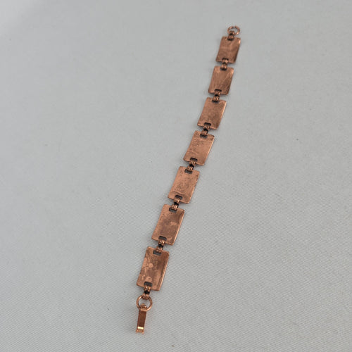 Vintage Copper Sun Face Link Bracelet Southwestern
