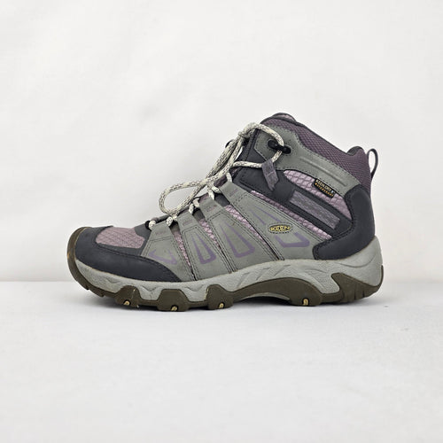 KEEN Oakridge Mid Waterproof Women’s Hiking Boots Gray/Purple - Size 9