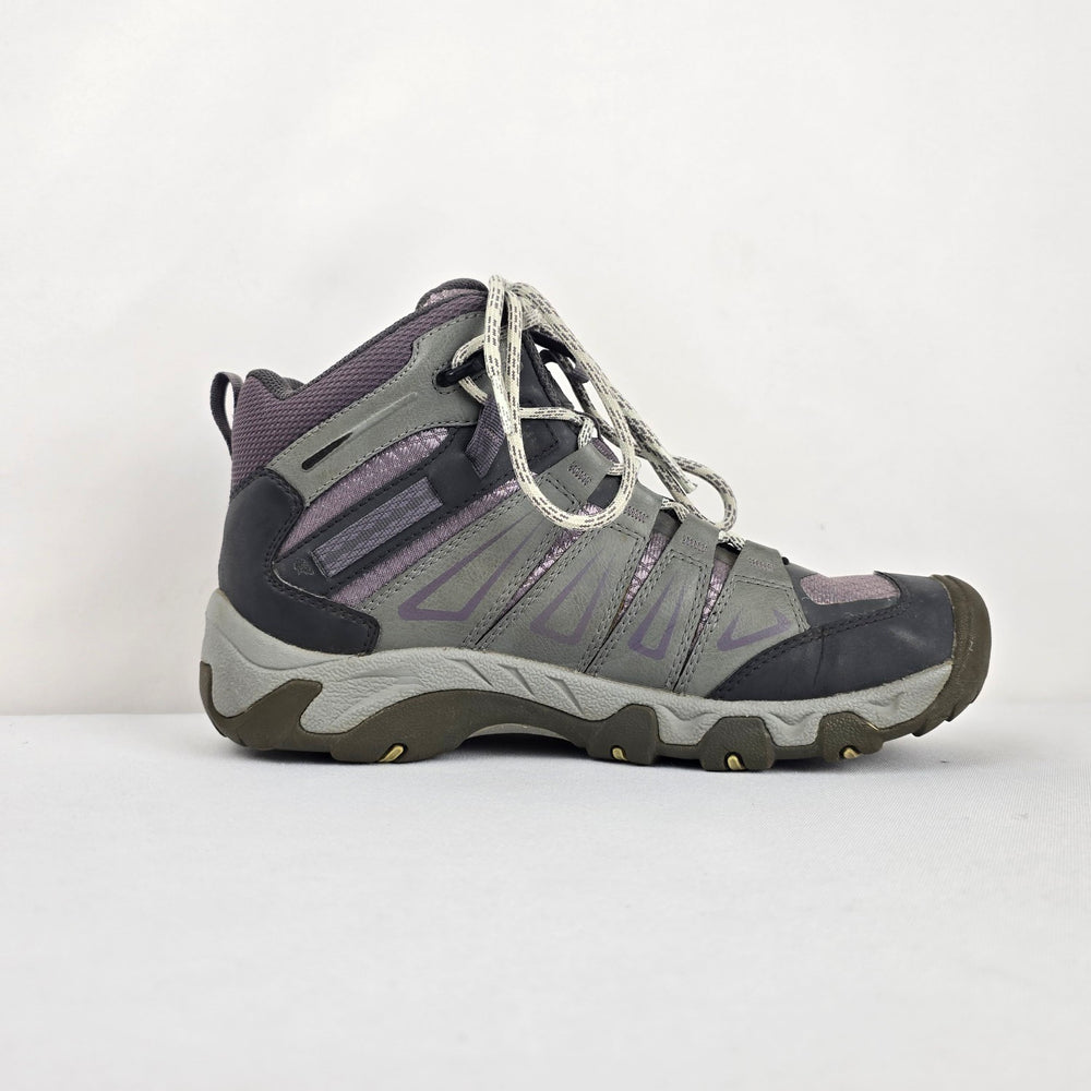 KEEN Oakridge Mid Waterproof Women’s Hiking Boots Gray/Purple - Size 9