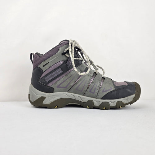 KEEN Oakridge Mid Waterproof Women’s Hiking Boots Gray/Purple - Size 9